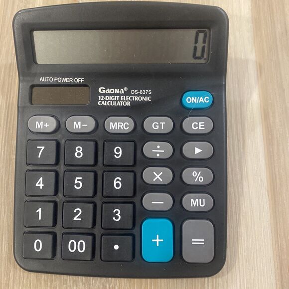 Gaona 12-Digit Electronic Calculator Tested & Works - Picture 1 of 8